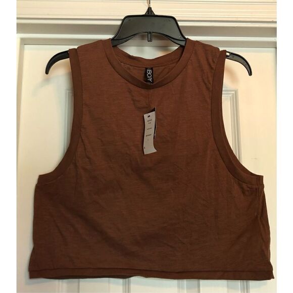 COTTON ON BODY - L Sz L Cropped Tank Top w/Crew Neck & Cut-In Sleeves CUTE & NWT - Picture 1 of 14
